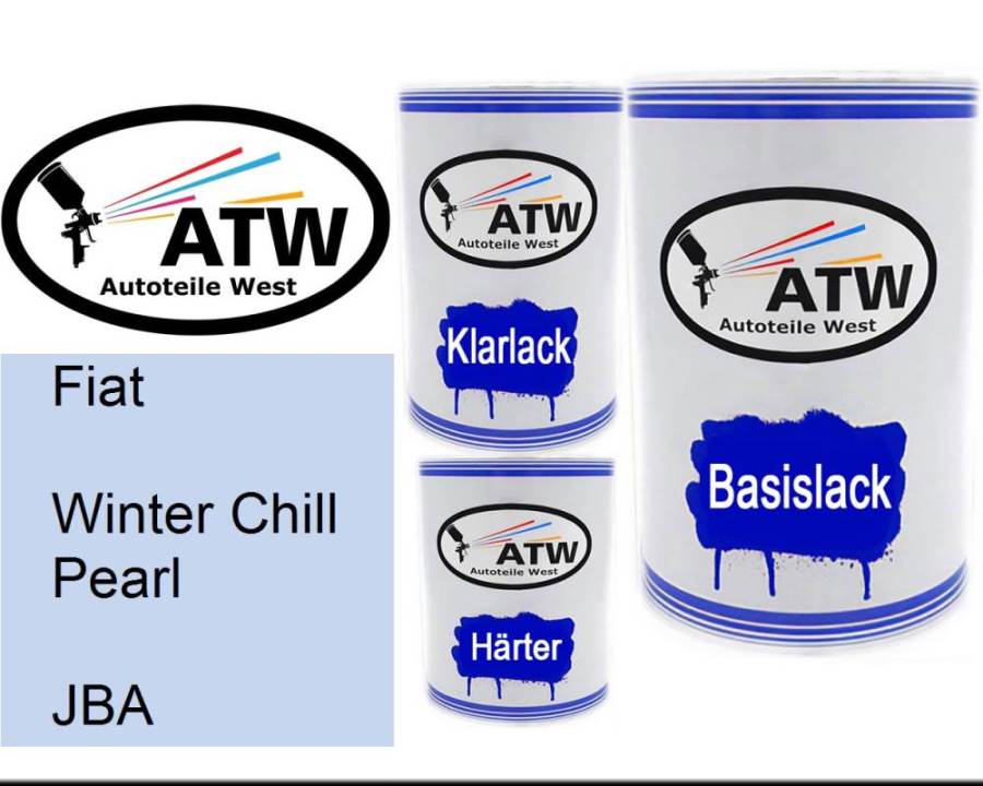 Fiat, Winter Chill Pearl, JBA: 500ml Lackdose + 500ml Klarlack + 250ml Härter - Set, von ATW Autoteile West.